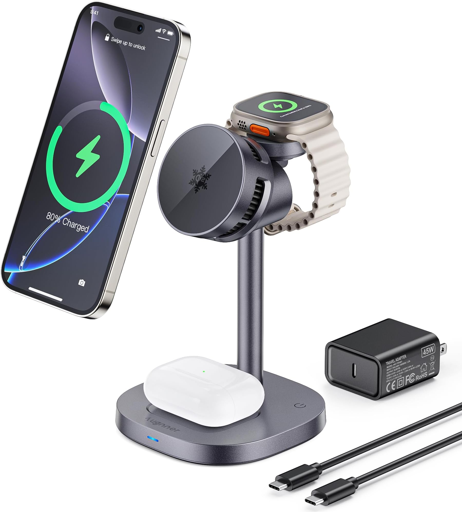 3 in 1 Magnetic Charger with cooling!