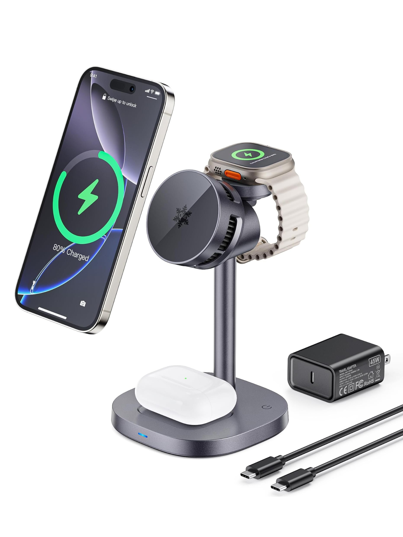 3 in 1 Magnetic Charger with cooling!